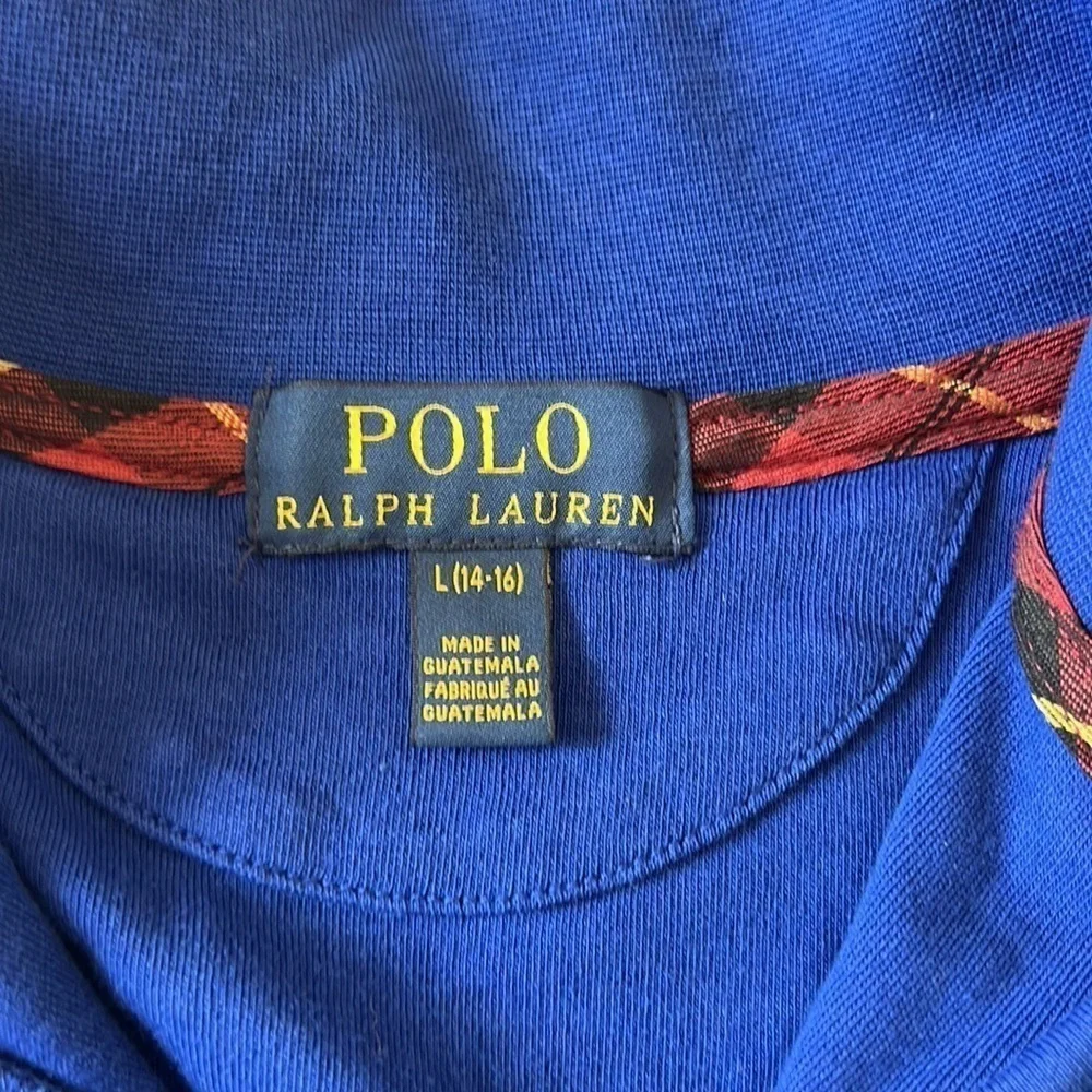 Polo Ralph Lauren 1/4 zip pullover size large kids 14-16 blue - Picture 3 of 6